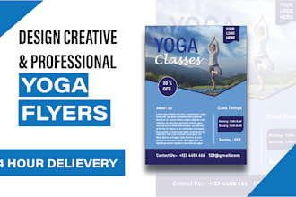 design professional yoga and gym flyers