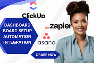 set up clickup asana zapier monday crm automation project management crm