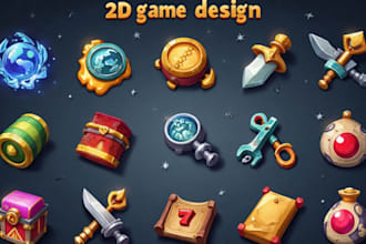 design game banner, game ui, 2d icon, game asset, game icon logo game art