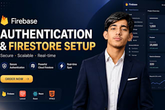 set up firebase authentication and firestore database