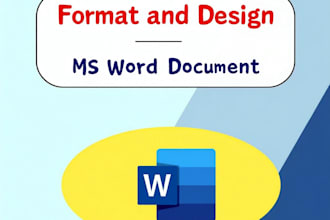 format, design, edit, create, and fix microsoft word documents