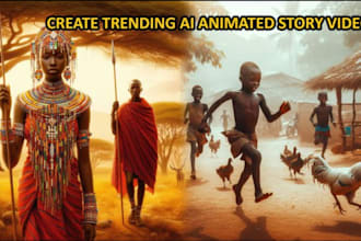 create captivating ai video art for african folktale history