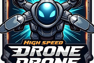 design high quality esport drone racing mascot logo with my fastest delivery