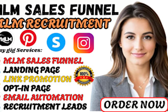 promote mlm sales funnel mlm recruitment funnel mlm promotion affiliate recruit