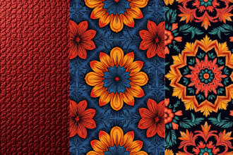 design seamless vector patterns for fabric, textile, and surface printing