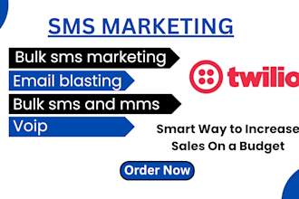boost your sales with bulk SMS, mms, email blasting, twilio, and voip marketing