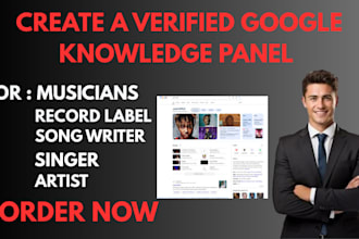 create a verified google knowledge panel for musician