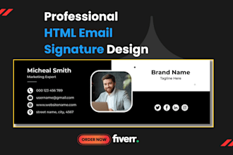 create a responsive email signature, clickable HTML signature for your business