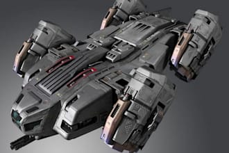 create 3d hard surface model for game assets armored vehicles parts and weapons