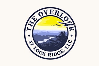 design overlook lock ridge shenandoah river logo