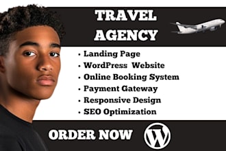build travel agency tour tourism, short term rental vacation wordpress website