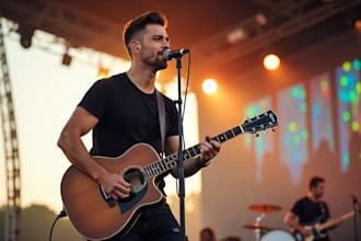 write, sing and produce pro country music song, male country singer vocalist