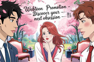 do organic and viral webtoon promotion, wattpad, manga, tapas to target audience