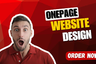 design a responsive one page website HTML landing page wordpress one pager