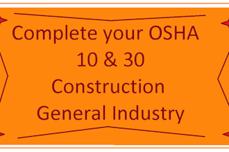 tutor you with  your osha 10 and 30 safety guidelines