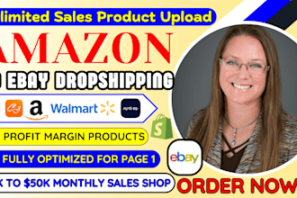 do amazon to ebay dropshipping, walmart, aliexpress to ebay and shopify listings