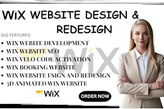 create wix website design redesign development seo wix booking website