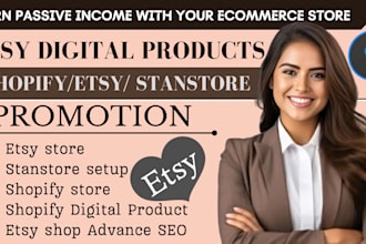 setup 7 figure shopify digital products store etsy shop stan store digital store