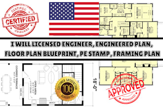 redraw your architectural drawing pe stamp stamp and structural for california