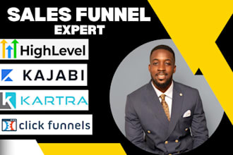 be your gohighlevel, clickfunnel, kajabi, leadpages expert