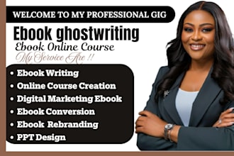 write digital marketing ebook, finance ebook, business ebook, ebook rebrand