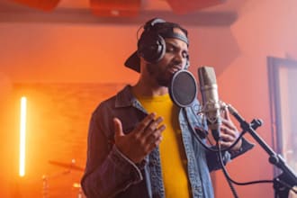 be your male rapper singer for pop, hip hop, rock and jazz