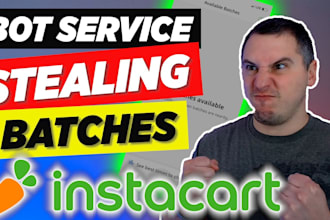 create amazon driver bot, instacart bot, uber bot, spark driver bot, slack bot