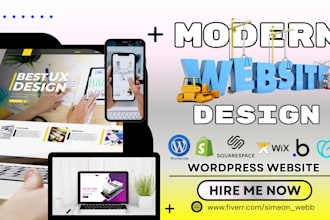build wordpress wix shopify etsy godaddy website design, business website SEO