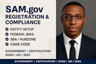 assist with sam gov registration and compliance documentation