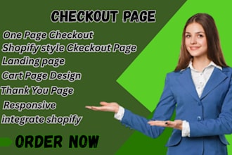 create a checkout champ landing page, integrate shopify, woocommerce