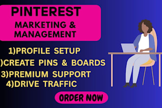 create pin and boards as a  pinterest marketing manager