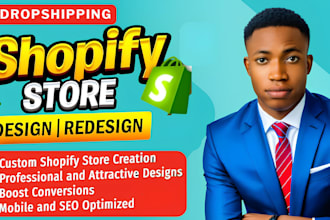 build shopify dropshipping store redesign shopify store shopify website design