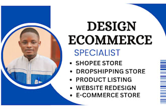 design shift4shop or 3dcart website squarespace shopee shopify store
