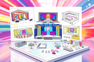create concept drawings of your events and 3d stage design