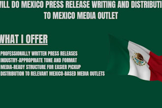do mexico press release writing and distribution to mexico media outlet