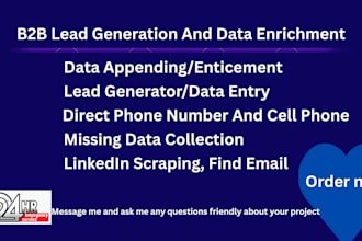 do data enrichment, b2b lead generation, direct phone number and email lists