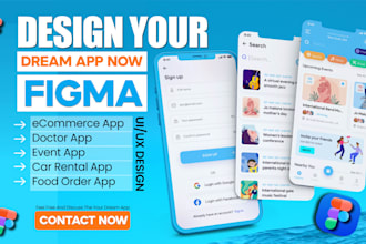 do figma mobbile app design, app ui design, app ui ux in figma