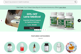 design shopify health nutrition supplement store supliful store website