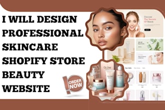 design skin care shopify store cosmestics spa  beauty store