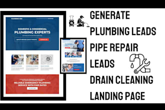 generate plumbing services leads emergency pipe repair leads drain cleaning lead