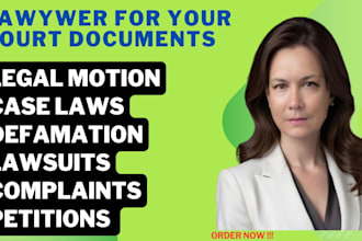 your lawyer, paralegal in civil, criminal, family, divorce, child custody case