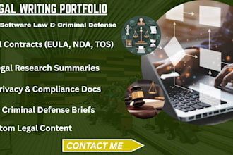 craft persuasive legal writing for software and criminal defense cases