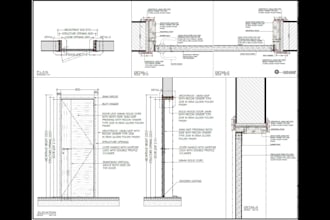 make door and window drawing and design and shop drawings