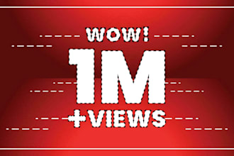 massive youtube video channel promotion to over 1 million people for views