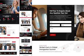 build websites for study abroad consulting agencies immigration school, college