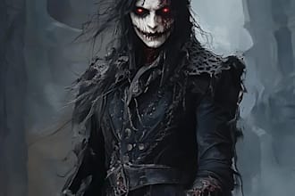 draw horror character illustration