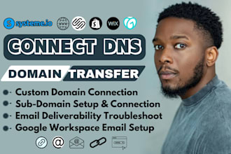 connect or transfer domain to squarespace, shopify and wix website
