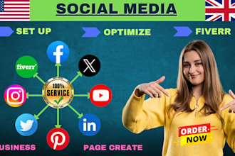 do all social media page create and setup 5 year experience