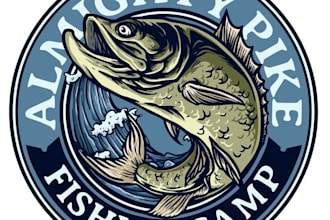 create a beautiful fishing logo design with fast delivery