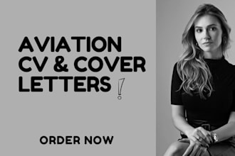 write a professional CV and cover letter for aviation
